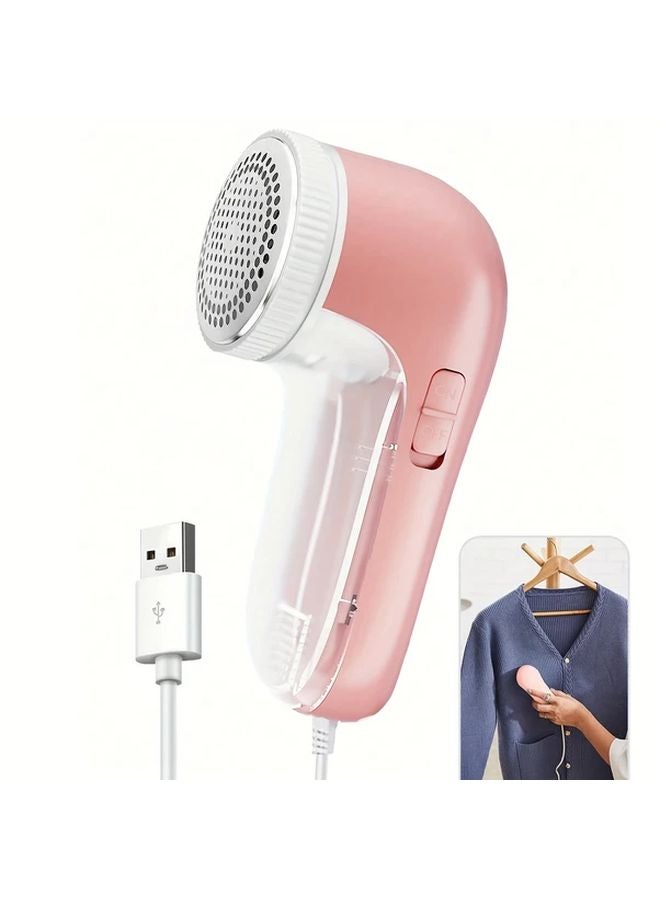 مزيل الوبر الوردي يعمل بالطاقة عبر USB لتنظيف الوبر من الملابس، سهل التخزين، هدية - Image 4